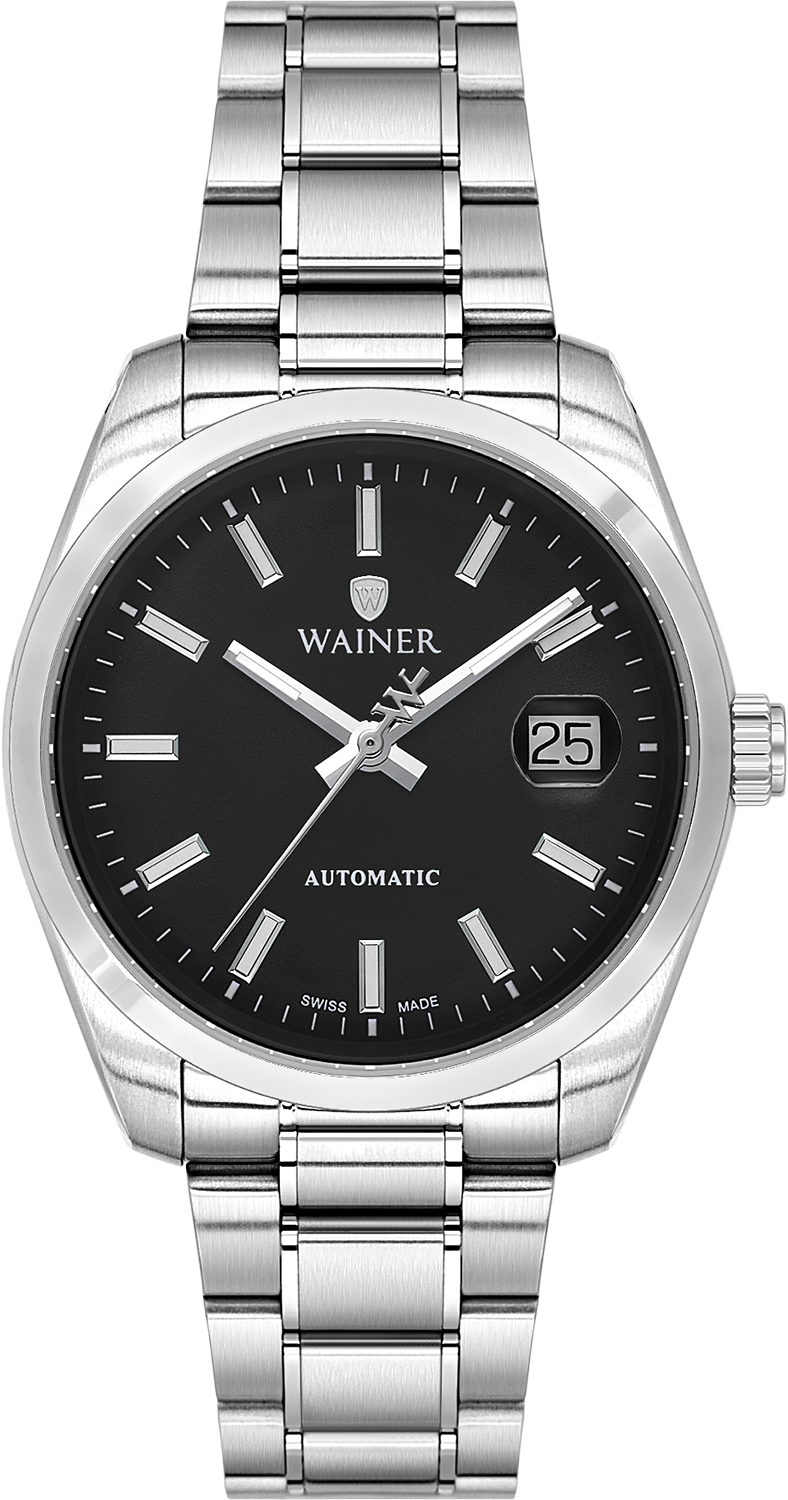 WA.25600-D Silver Çelik Kordon Otomatik Erkek Kol Saati | Wainer