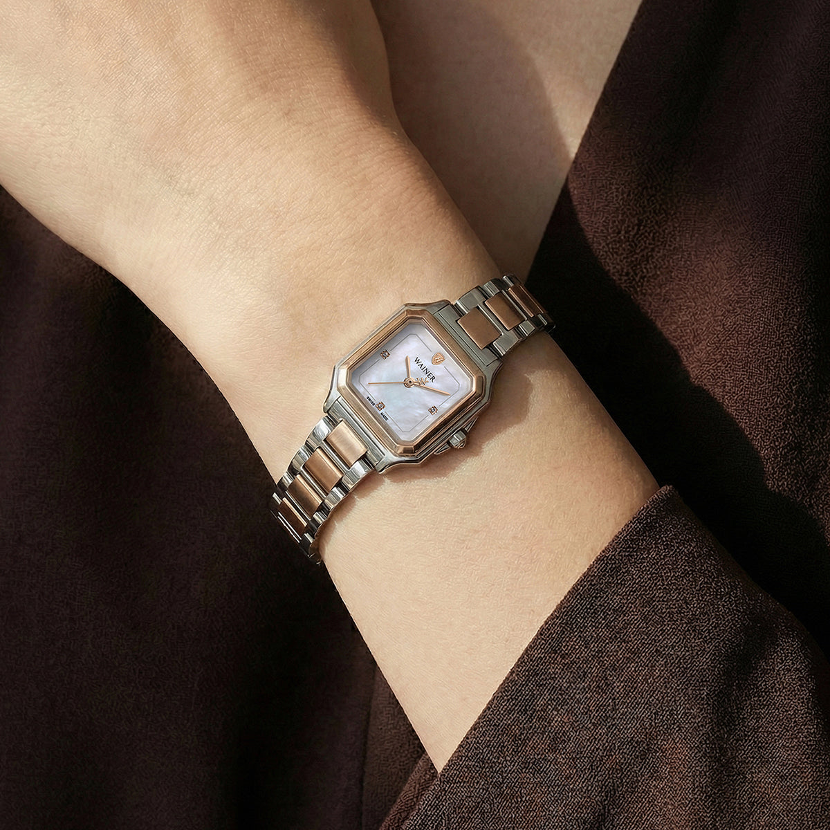 WA.25600-C Silver Çelik Kordon Otomatik Erkek Kol Saati | Wainer